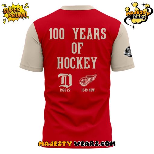 Detroit Red Wings 100 Years Of Hockey Limited Edition Red T-Shirt