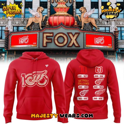 Detroit Red Wings 100th Anniversary Special Edition Hoodie