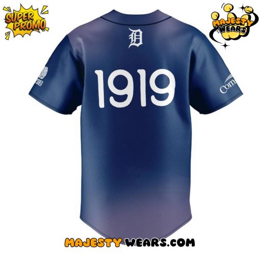 Detroit Tigers 1919 Black in Baseball Jersey-Blue