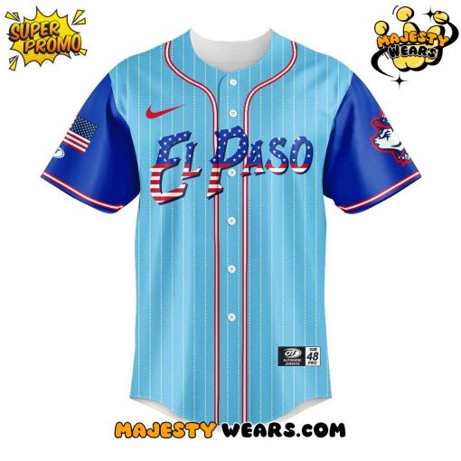 El Paso Chihuahuas Independence Day Special Edition Baseball Jersey