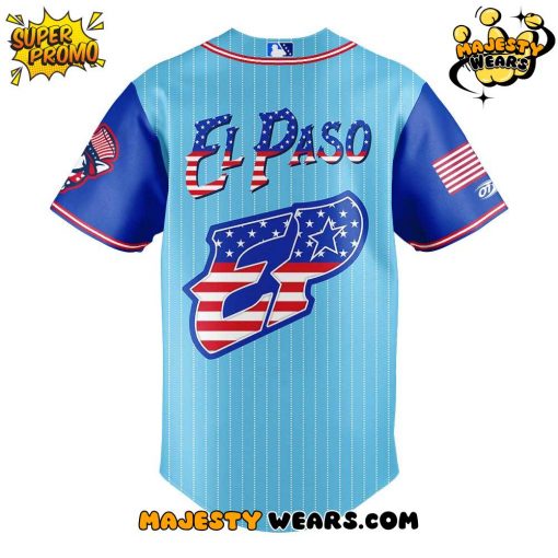 El Paso Chihuahuas Independence Day Special Edition Baseball Jersey