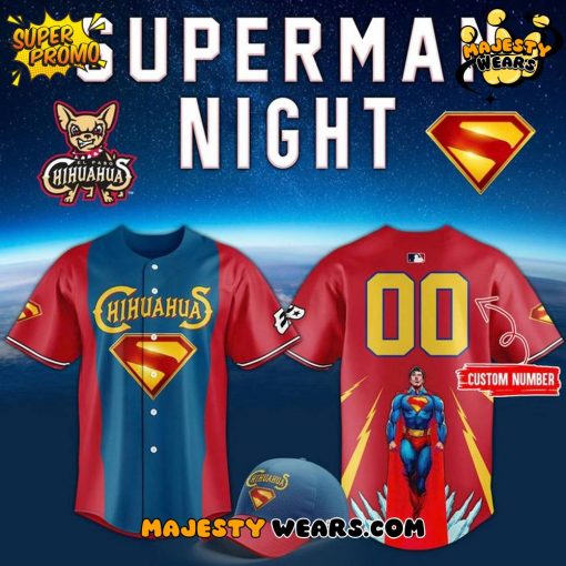 El Paso Chihuahuas x Superman 2025 Custom Jersey