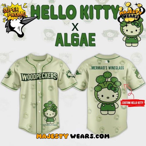 Fayetteville Woodpeckers x Algae Hello Kitty Baseball Jersey