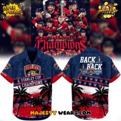 Florida Panthers Back To Back 2025 Stanley Cup Champions Hawaiian Shirt