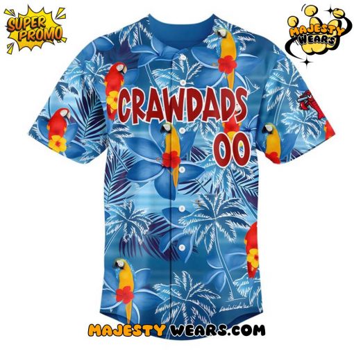 Hickory Crawdads Margaritaville Night Personalized Baseball Jersey