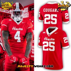 Houston Cougars 2025 Football Jersey – Red