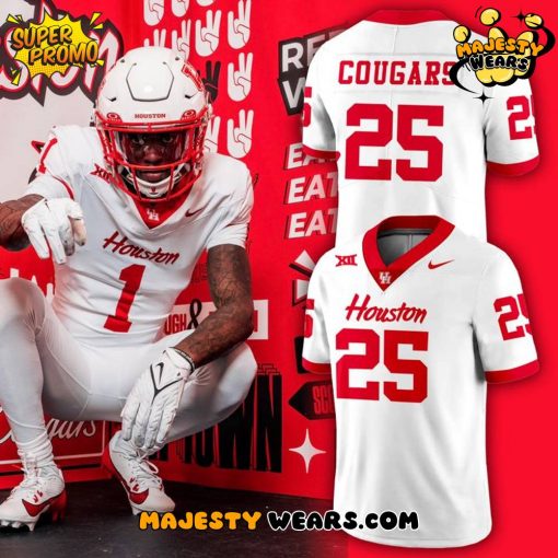 Houston Cougars 2025 Football Jersey – White