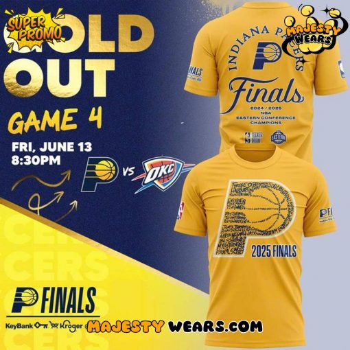 Indiana Pacers Gold Out Gainbridge Fieldhouse for Game 4 of NBA Finals Tee