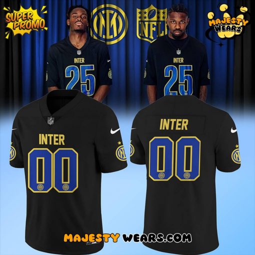 Inter Milan 2025 Soccer x NFL Game Football Jersey