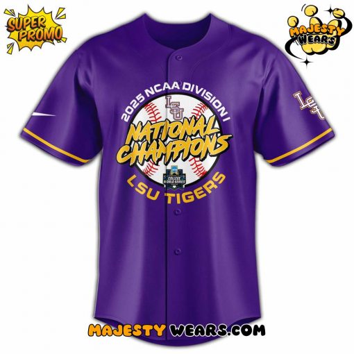 LSU Tiger 2025 NCAA Baseball National Champions Special Baseball Jersey