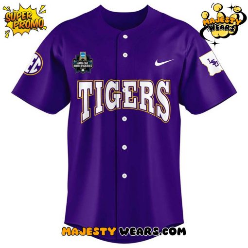 LSU Tigers Baseball 2025 Mens CWS Omaha Jersey