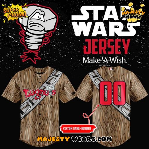 Lansing Lugnuts x 2025 Star Wars Night Make a Wish Special Baseball Jersey