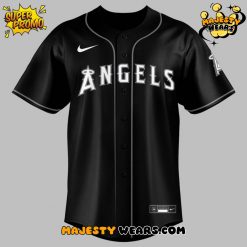 Los Angeles Angels Black Lights Out Custom Jersey