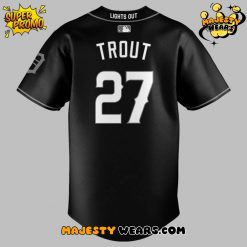 Los Angeles Angels Black Lights Out Custom Jersey