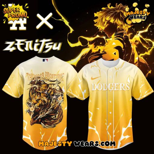 Los Angeles Dodgers x Demon slayer Agatsuma Zenitsu Jersey