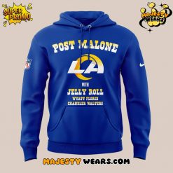 Los Angeles Rams x Post Malone The Big Ass Stadium Tour 2025 Special Blue Hoodie