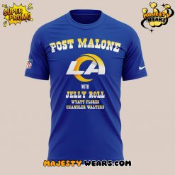 Los Angeles Rams x Post Malone The Big Ass Stadium Tour 2025 Special Blue Shirt