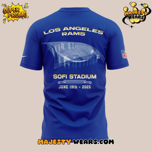 Los Angeles Rams x Post Malone The Big Ass Stadium Tour 2025 Special Blue Shirt