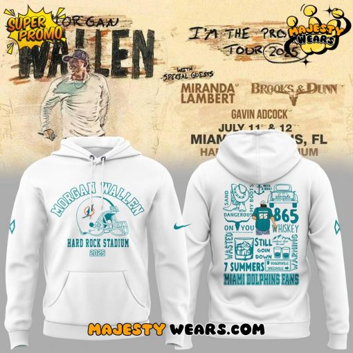 Miami Dolphins x Morgan Wallen Im The Problem Tour 2025 Special Hoodie