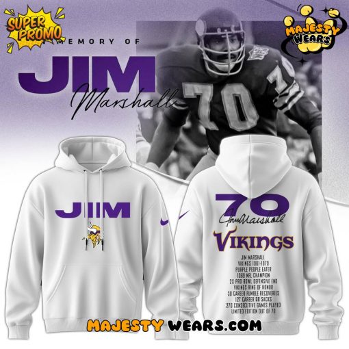 Minnesota Vikings In Memory of Jim Marshall Special Hoodie