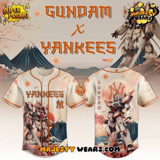 New York Yankees x Gundam Japan Edition 2025 Special Baseball Jersey