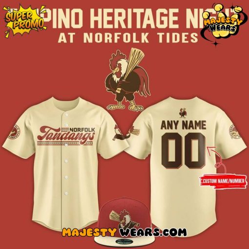 Norfolk Tandangs Filipino Heritage Night Personalized Baseball Jersey