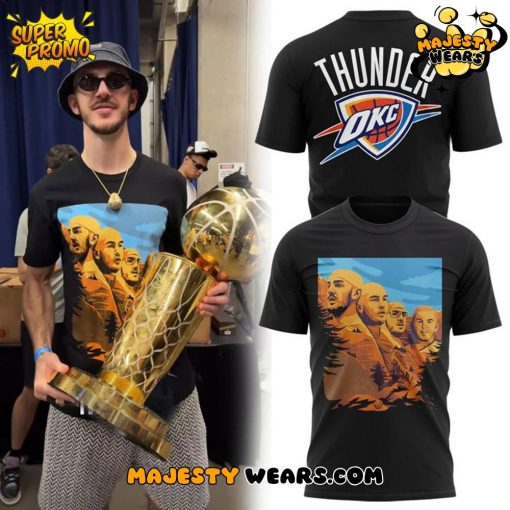 OKC Thunder NBA Face Alex Caruso Mt Rushmore Parade Tee