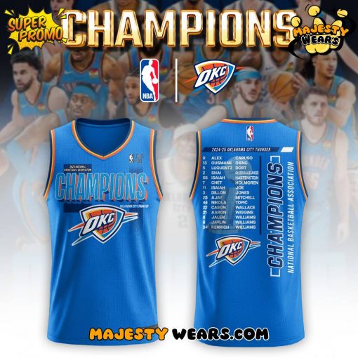 Oklahoma City Thunder 2025 NBA Champions Basketball Jersey