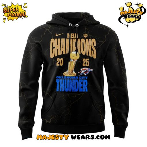 Oklahoma City Thunder NBA Champions “Won For The City” 2025 Black Hoodie