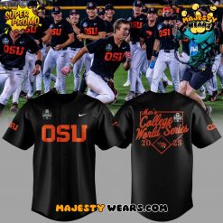 Oregon State Beavers Mens College World Series 2025 Black Jersey