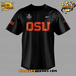 Oregon State Beavers Mens College World Series 2025 Black Jersey