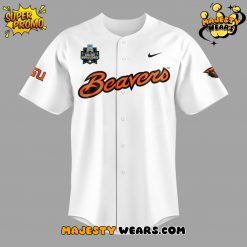 Oregon State Beavers Mens College World Series 2025 White Jersey