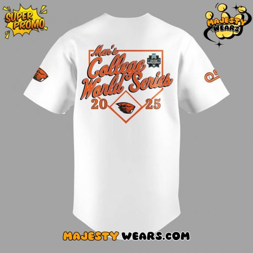 Oregon State Beavers Mens College World Series 2025 White Jersey