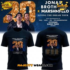 Philadelphia Phillies x Jonas Brothers JONAS20 Living The Dream Tour Shirt