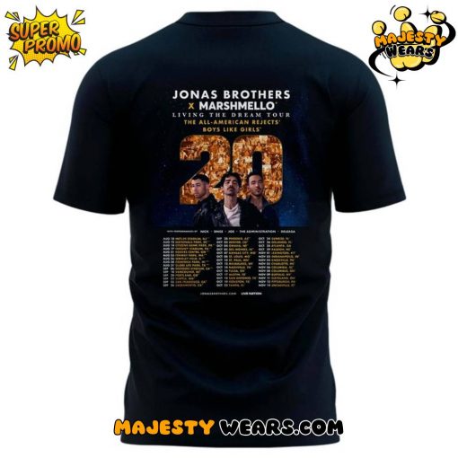 Philadelphia Phillies x Jonas Brothers JONAS20 Living The Dream Tour Shirt