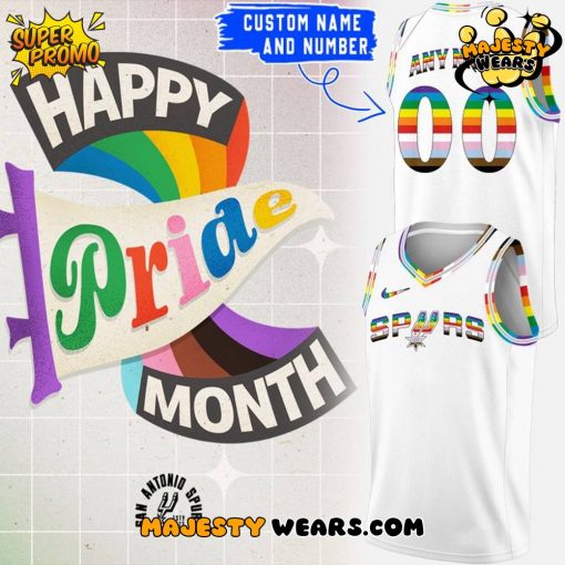 San Antonio Spurs x Happy Pride Month 2025 Basketball Jersey