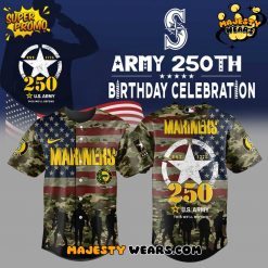 Seattle Mariners US Army’s 250th Birthday Baseball Jersey