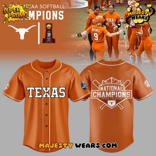 Texas Longhorns Softball Champions 2025 Baseball Jersey