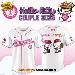 Texas Rangers x Hello Kitty Night Couple Custom Jersey
