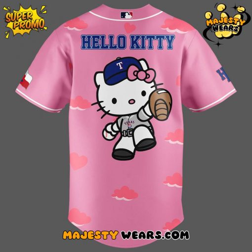 Texas Rangers x Hello Kitty Night Pink Baseball Jersey