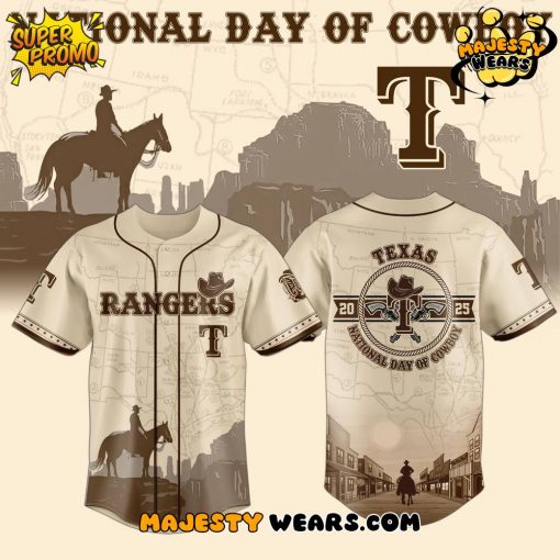 Texas Rangers x Nationals Day Of Cowboy Baseball Jersey