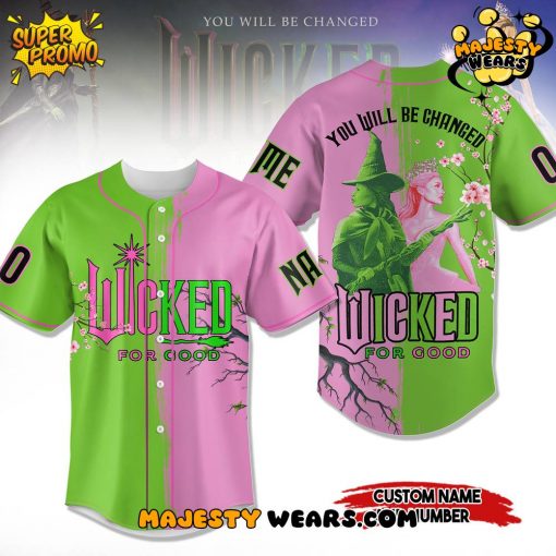 “WICKED FOR GOOD” Custom Name Baseball Jersey