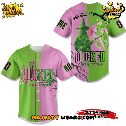 “WICKED FOR GOOD” Custom Name Baseball Jersey
