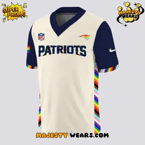 New England Patriots x Celebrate Pride Month 2025 Personalized Football Jersey