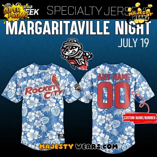 Rocket City Trash Pandas x 2025 Margaritaville Night Jersey