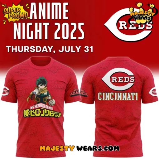 Cincinnati Reds x My Hero Academia-Themed Anime Night Special Tee