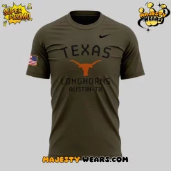 Texas Longhorns Softball Military Appreciation 2025 Green Tee