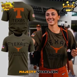 Texas Longhorns Softball Military Appreciation 2025 Green Tee