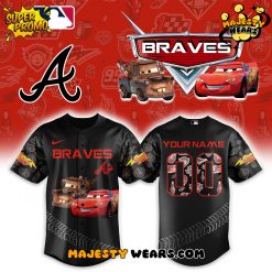 Atlanta Braves x Lightning McQueen Special Baseball Jersey