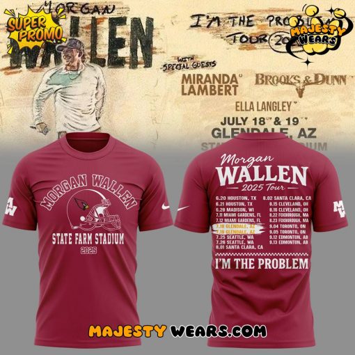 Arizona Cardinals x Morgan Wallen 2025 Tour Tee